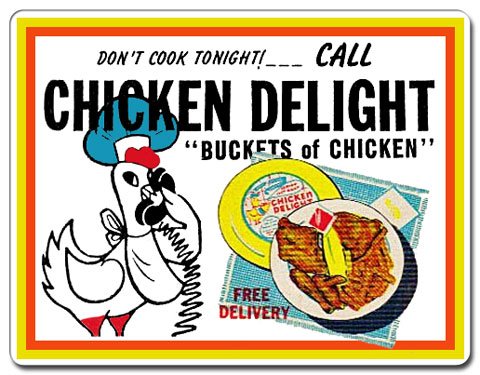 composite image of chicken delight