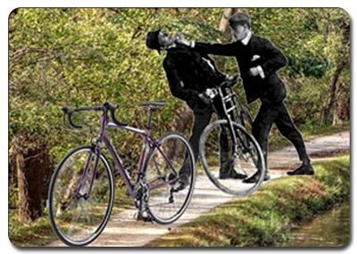 compiled image of bicycle theft on the c and o canal