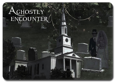 compiled image of Walker Chapel and Cemetery with Ghosts