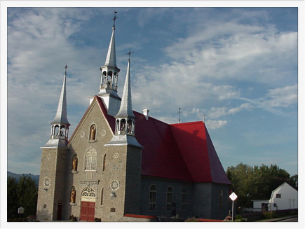 photo of the church at Ste-Famille