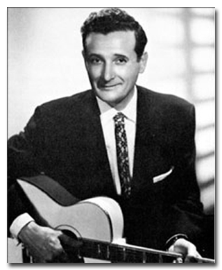 Luigi Scaglione, aka, Lou Monte, Publicity Photo with guitar in hand