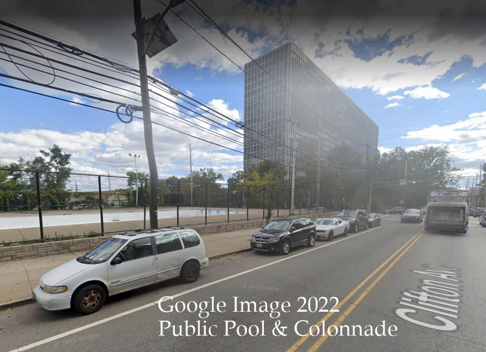 Newark NJ - 2022 Photo of the neighbohood pool<br> adjacent to 15 Clifton Ave