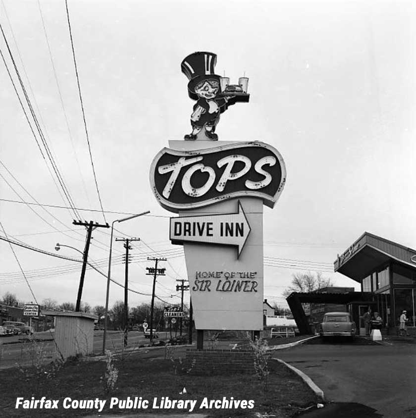 Tops Drive Inn - George Mason Drive<br><i>image found at Fairfax Library Archives</i>