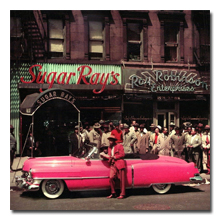 Sugar Ray Robinson and pink Cadillac